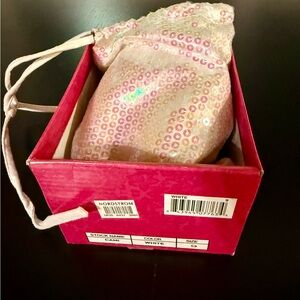 Penny Loves Kenny White Flats with Pink Sequins Women’s Sparkle Flats size 9